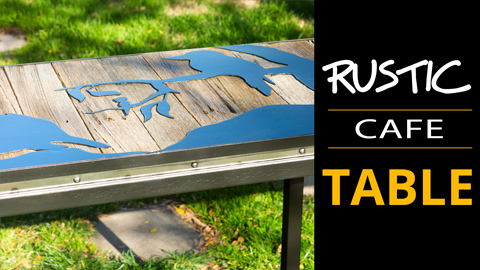 Build an industrial-style cafe table