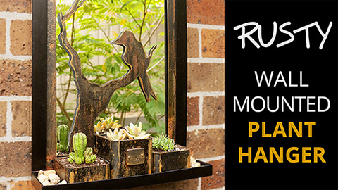 Wall planter mirror
