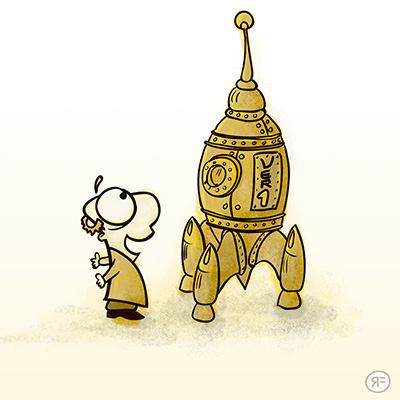Agile software development part 2 - illustration by Rowan Ferguson from www.elfshot.com/illustration